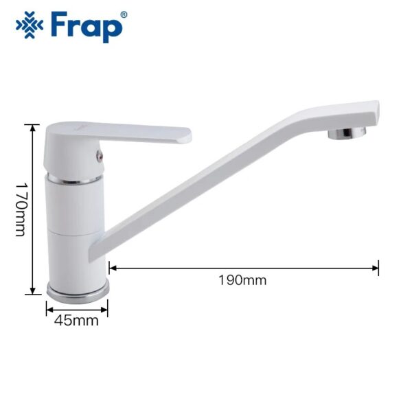 FRAP Kitchen Faucet green orange white kitchen sink faucet 360 rotation water mixer tap faucet deck mounted sinle handle faucets - Image 2