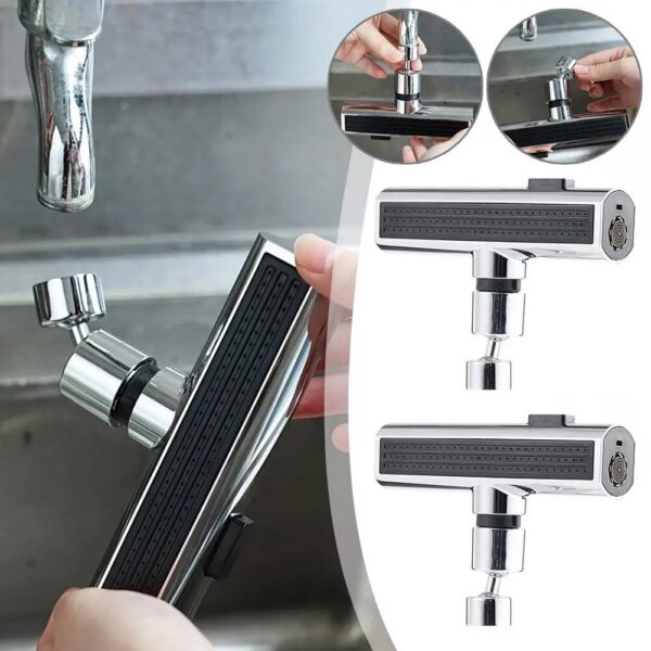 Faucet Waterfall Spout With Hand Sprayer Basin kitchen Stream Lift Wash Mixer Sink Faucet Hot Down Cold Sprayer Tap Water U Z0M2 - Image 2
