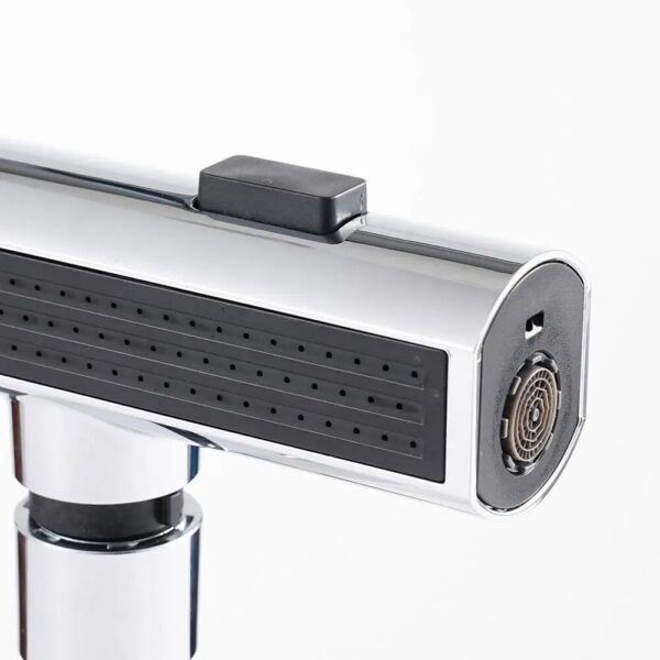 Faucet Waterfall Spout With Hand Sprayer Basin kitchen Stream Lift Wash Mixer Sink Faucet Hot Down Cold Sprayer Tap Water U Z0M2 - Image 5