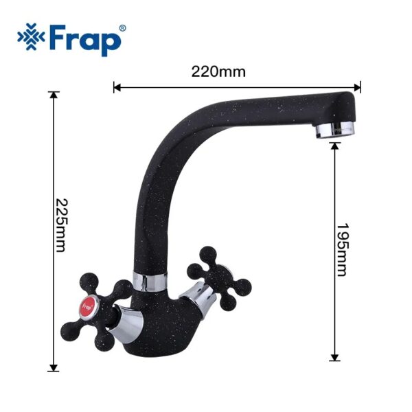 Frap Spray Painting Kitchen Faucet Sink Cold And Hot Water Mixer Tap Double Handle 360 Rotation Tapware Torneira Cozinha F5408 - Image 4