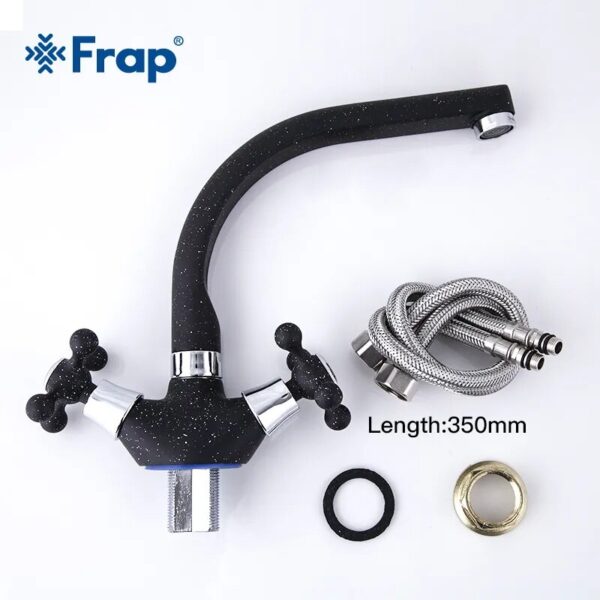 Frap Spray Painting Kitchen Faucet Sink Cold And Hot Water Mixer Tap Double Handle 360 Rotation Tapware Torneira Cozinha F5408 - Image 5