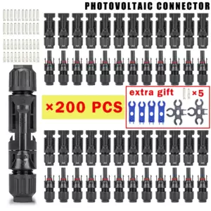 Free Shipping 600/400/200/100/10 Pcs Solar PV Connector Plug 1000V 30A Connectors Kit for Photovoltaic PV/MC Cable 2.5/4/6mm²
