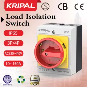 Free Shipping Kripal IP65 Disconnector Switches 40a Isolator Switch 220v High-quality Electrical Manual Switch Control