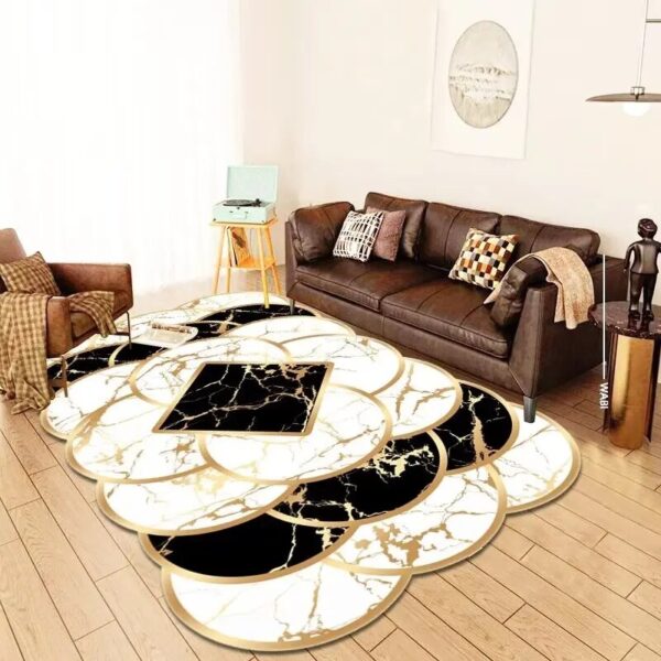 French Alien Home Decoration Rug Modern Luxury Carpets for Living Room Large Area Rugs for Bedroom Soft Geometric Cloakroom Mat - Image 4