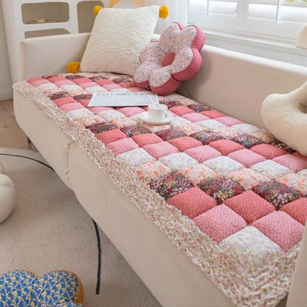 Garden Chic Cotton Protective Couch Cover Anti-cat Scratch Non-Slip Thickened Home Living Room Sofa Cover Sofa Cushion - Image 6