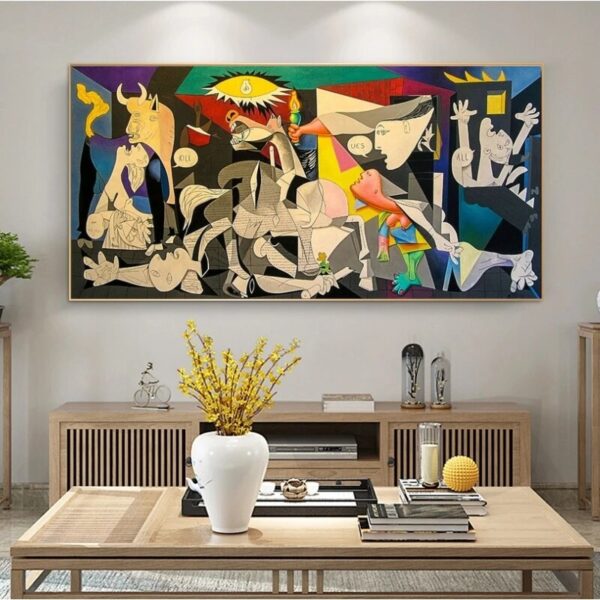 Guernica By Picasso Canvas Paintings Reproductions Famous Canvas Wall Art Posters And Prints Picasso Pictures Home Wall Decor - Image 2