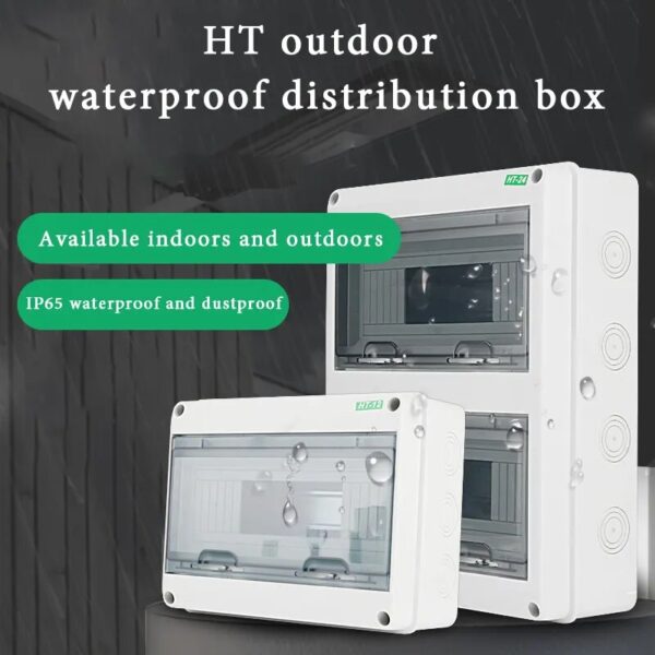 HT-2/5/8/12/15/18/24 Series Indoor Outdoor Waterproof Dustproof Electrical Distribution Boxes Panel Installation Junction Box - Image 2