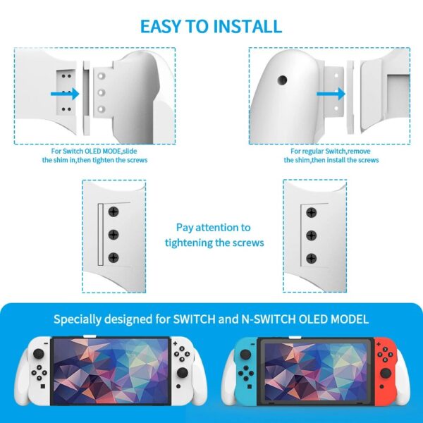 Hand Grip for Nintendo Switch OLED Console Handle with 3 Game Cards Store Slot Handheld Handle Holder for NS OLED Accessories - Image 2