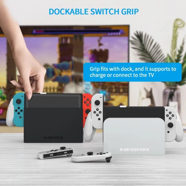 Hand Grip for Nintendo Switch OLED Console Handle with 3 Game Cards Store Slot Handheld Handle Holder for NS OLED Accessories - Image 4