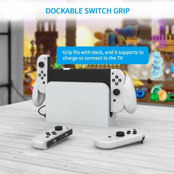 Hand Grip for Nintendo Switch OLED Console Handle with 3 Game Cards Store Slot Handheld Handle Holder for NS OLED Accessories - Image 5