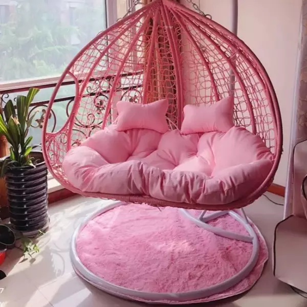 Hanging Basket Cushion Cover Thickened Soft Rebound Breathable Non Deformable Cradle Vine Chair Egg Chair Swing Cushion Cover