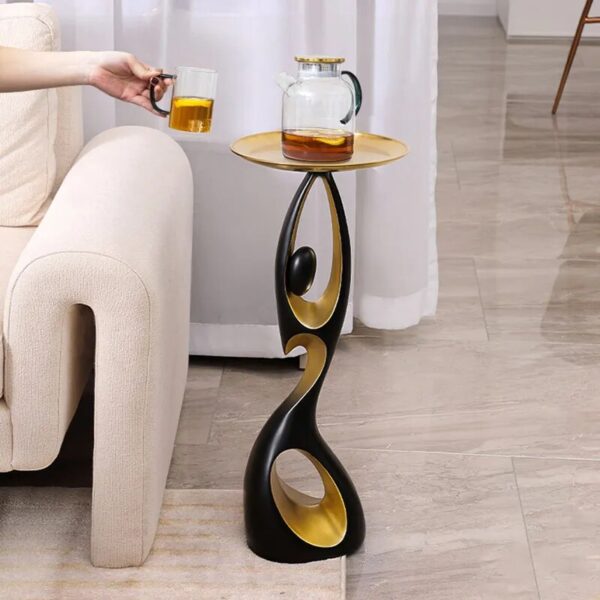 Home Decor Small Tea Table Room Decor Simple Corner Table Creative Living Room Sofa Side Table Nordic Art Floor Storage Rack - Image 3