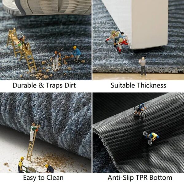 Home Scrape Door Mats Outdoor Indoor Dirt Trapper Mat Dustproof Non Slip Doorway Doormat for Entrance Front Door Floor Mat Entry - Image 6