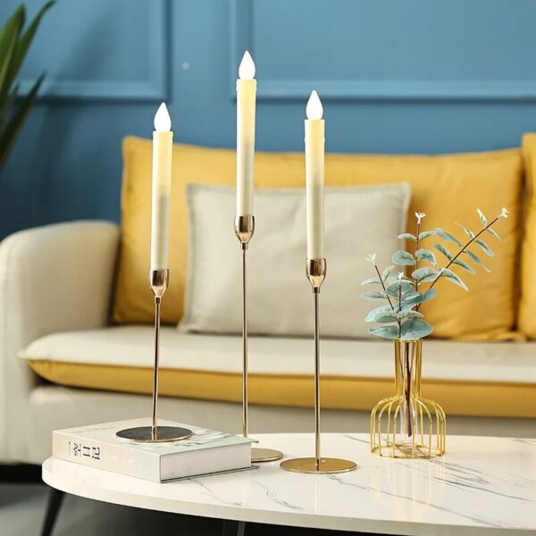 Ins Luxury Metal Candle Holders Candlestick Fashion Wedding Table Candle Stand Exquisite Candlestick Christmas Table Home Decor - Image 2