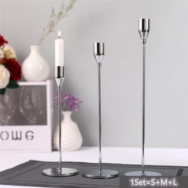 Ins Luxury Metal Candle Holders Candlestick Fashion Wedding Table Candle Stand Exquisite Candlestick Christmas Table Home Decor - Image 3
