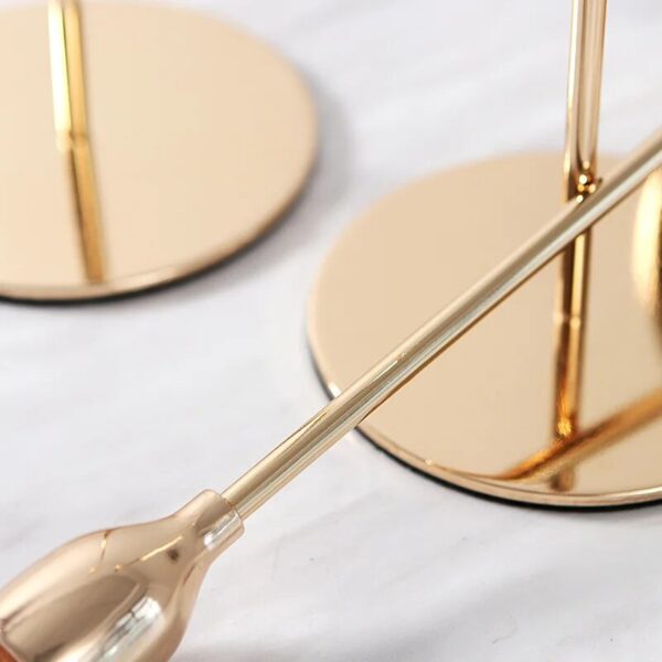 Ins Luxury Metal Candle Holders Candlestick Fashion Wedding Table Candle Stand Exquisite Candlestick Christmas Table Home Decor - Image 5