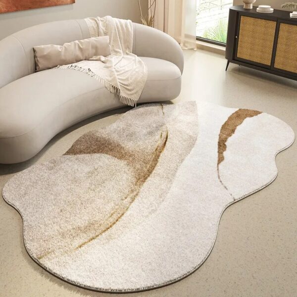 Japanese style special shaped large area living room carpet thickened soft comfortable lounge carpets irregular washable rug - Image 2