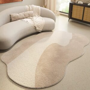 Japanese style special shaped large area living room carpet thickened soft comfortable lounge carpets irregular washable rug