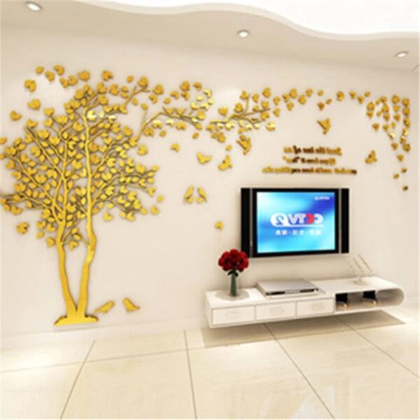 Kindergarten Wall Decoration Stickers Chinese Style Plant Flower Waterproof Wall Stickers Living Room TV Background Wall Sticker - Image 2