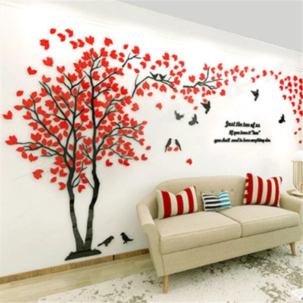 Kindergarten Wall Decoration Stickers Chinese Style Plant Flower Waterproof Wall Stickers Living Room TV Background Wall Sticker - Image 3