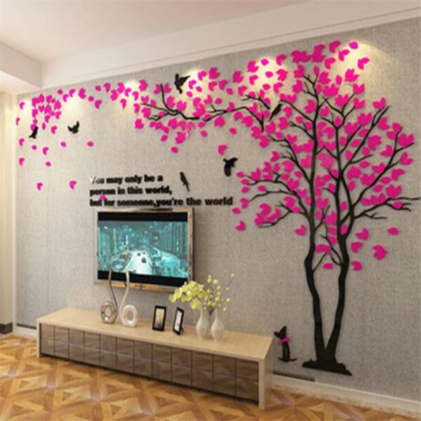 Kindergarten Wall Decoration Stickers Chinese Style Plant Flower Waterproof Wall Stickers Living Room TV Background Wall Sticker - Image 4