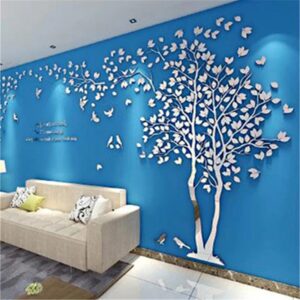 Kindergarten Wall Decoration Stickers Chinese Style Plant Flower Waterproof Wall Stickers Living Room TV Background Wall Sticker