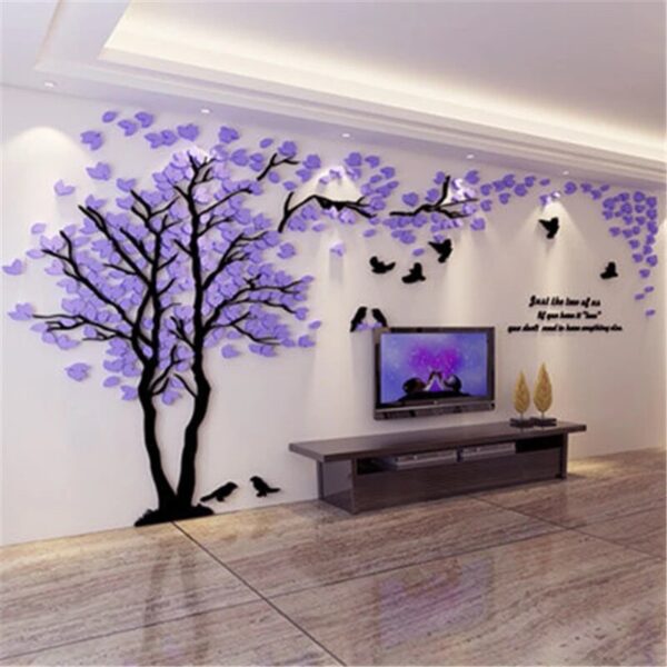 Kindergarten Wall Decoration Stickers Chinese Style Plant Flower Waterproof Wall Stickers Living Room TV Background Wall Sticker - Image 5