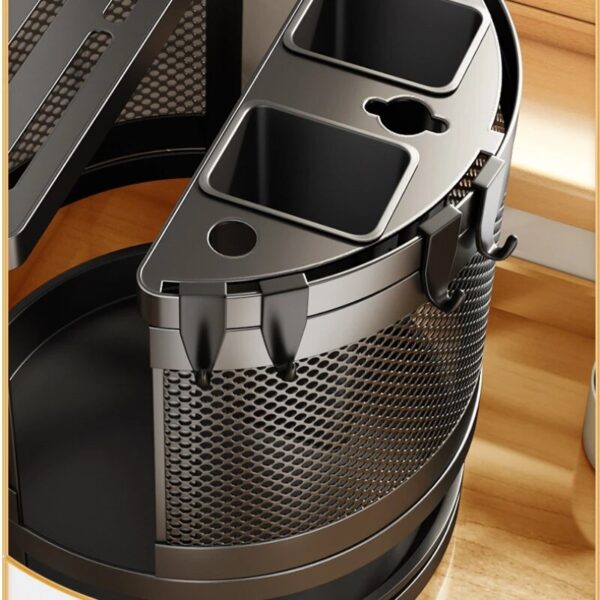 Kitchen Countertop Household 360 Degree Rotating Knife Rack Shelf Kitchen Knife Holder Multifunctional Storage - Image 4