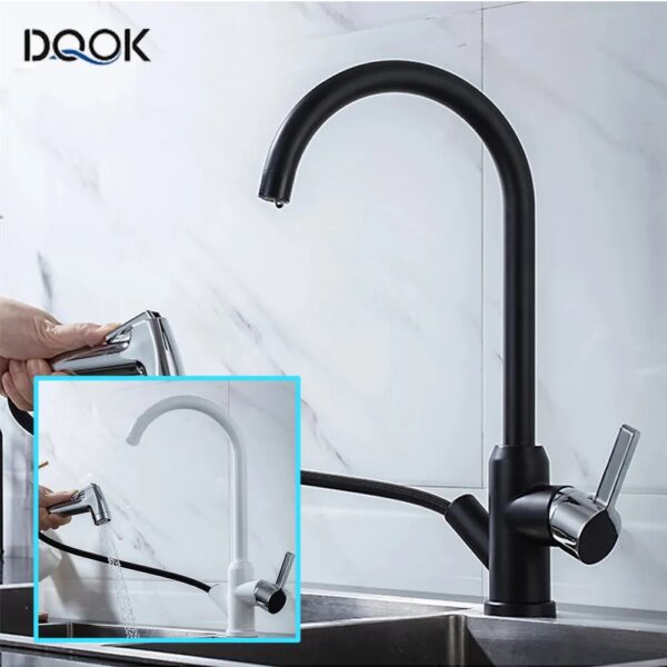 Kitchen Faucet Black Kitchen Tap Pull Out Kitchen Sink Mixer Tap Brushed Nickle Stream Sprayer Head Chrome Kitchen Water Tap - Image 6