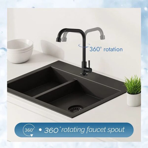 Kitchen Faucet G1/2 9/16 Hose Water Purifier Single Cold Stainless Steel water Taps Rotation Deck Mount Handle Sink K5 - Image 5