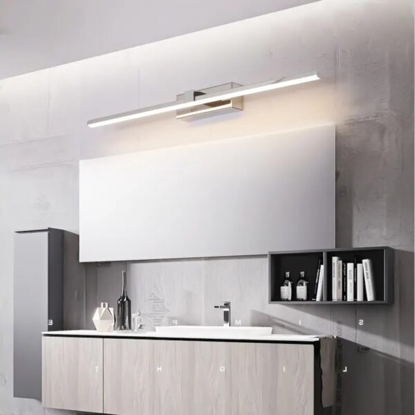 L400/600/800/1000mm Nordic led mirror light aluminum bathroom lamp bedroom cosmestic lighting Chrome/Gold Finished AC90-260V - Image 2