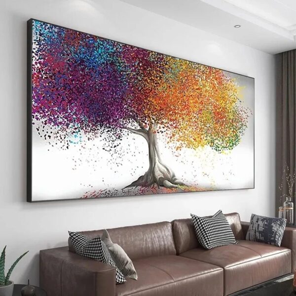 Large Size Gold Money Flower Tree Canvas Posters and Prints Nordic Art Plants Trees Wall Painting Decorations For Home Pictures - Image 4