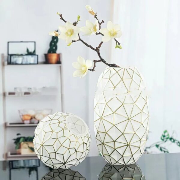 Light Luxury Nordic Glass Vase Living Room Decoration Flowers Arrangement Creative Flower Vase Home Decoration Accessories - Image 4