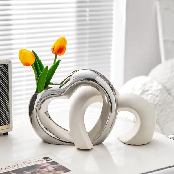 Luxury Decorative Ceramic Vase Home Decoration Accessories Nordic Flower House Interior Living Room Tabletop Modern Art Vase - Image 4