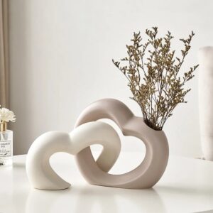 Luxury Decorative Ceramic Vase Home Decoration Accessories Nordic Flower House Interior Living Room Tabletop Modern Art Vase