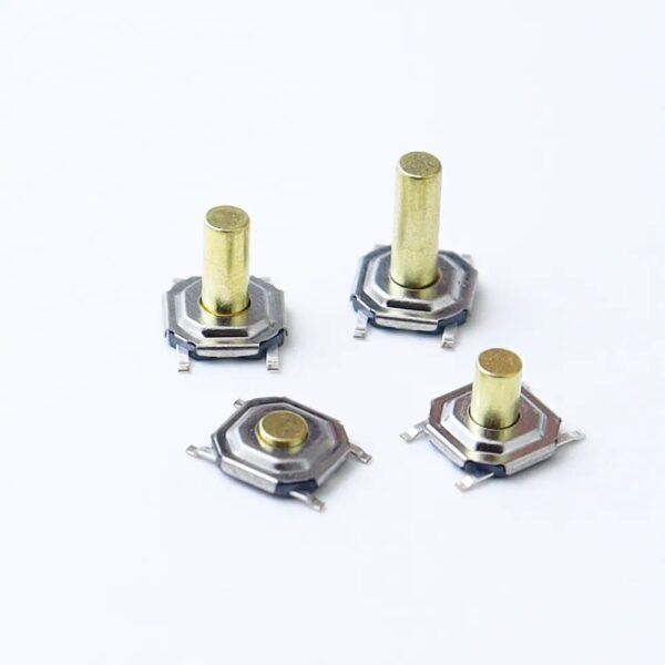 Micro Switch 20/50/100/200pcs SMT 4*4*H1.5/1.6/1.7/1.8/1.9/2.0/2.5/3.0mm Momentary Metal Tact Push Button Switch SMT 4PIN Limit - Image 2