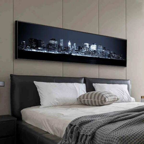 Modern Beautiful City Night Landscape Luxury Art Canvas Painting Wall Art Poster for Living Room Bedside Decoration Paintings - Image 3