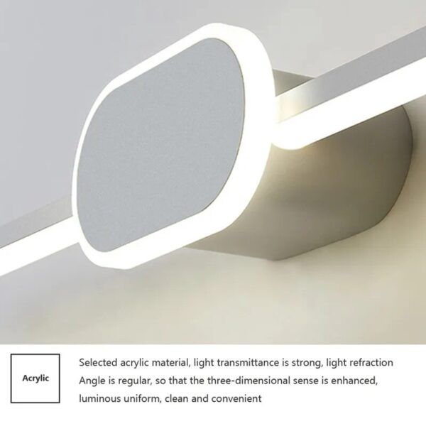 Modern LED Wall Light Bathroom Hardwares LED Wall Lamp Three Colors Lights Aluminum Led Bathroom Bath Mirror Line Lamp - Image 6