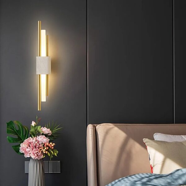 Modern Led Marble Wall Lamp for Living Room Bedroom Loft Decor Home Bedside Wall Light Bathroom Fixtures Wall Sconce Lighting - Image 3