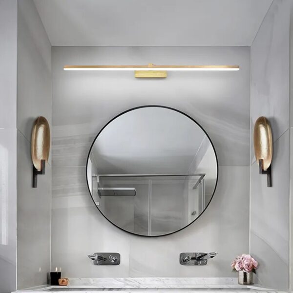 Modern Led mirror bathroom light waterproof washroom bathroom Mirror lamp L400/600/800mm Brushed Gold Finished AC90-260V - Image 2
