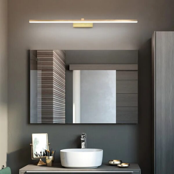 Modern Led mirror bathroom light waterproof washroom bathroom Mirror lamp L400/600/800mm Brushed Gold Finished AC90-260V - Image 4