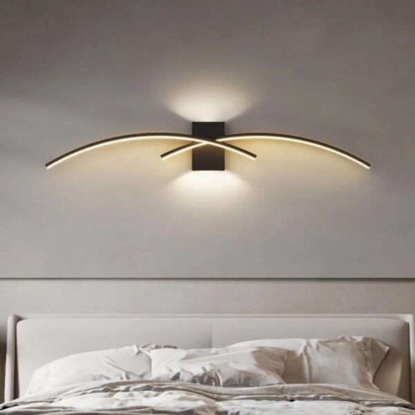 Modern Minimalist LED Wall Light Black White Interior Decoration Lamps Wall Lamp Living Room Up Down Light Indoor for Bed Room - Image 3