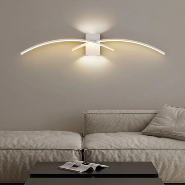 Modern Minimalist LED Wall Light Black White Interior Decoration Lamps Wall Lamp Living Room Up Down Light Indoor for Bed Room - Image 5