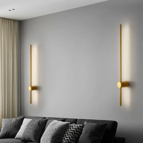 Modern Simple Led Strip Wall Lamps Living Bedroom Bedside Lights Home Indoor Lighting Decor Corridor Aisle Black Gold Wall Lamps - Image 3