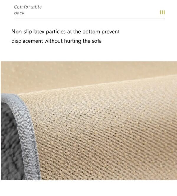 Modern Solid Color Winter Lamb Wool Sofa Towel Thicken Plush Soft And Smooth Sofa Covers For Living Room Anti-slip Couch Cover - Image 4