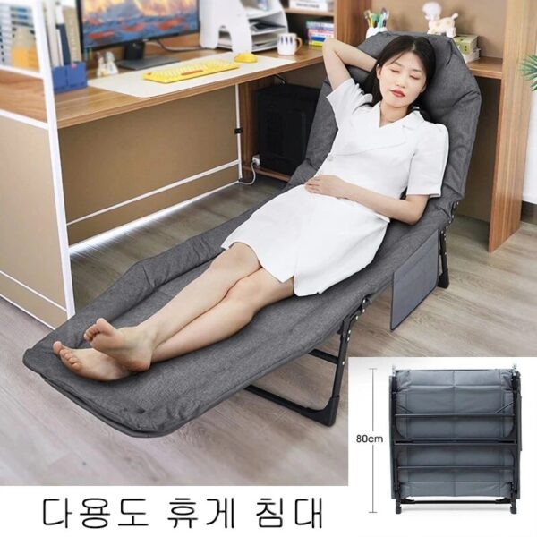 Multi-function Bedroom Balcony Single Folding Beds Portable Office Lunch Break Lounge Chair Simple Home Furniture Adult Camp Bed - Image 2