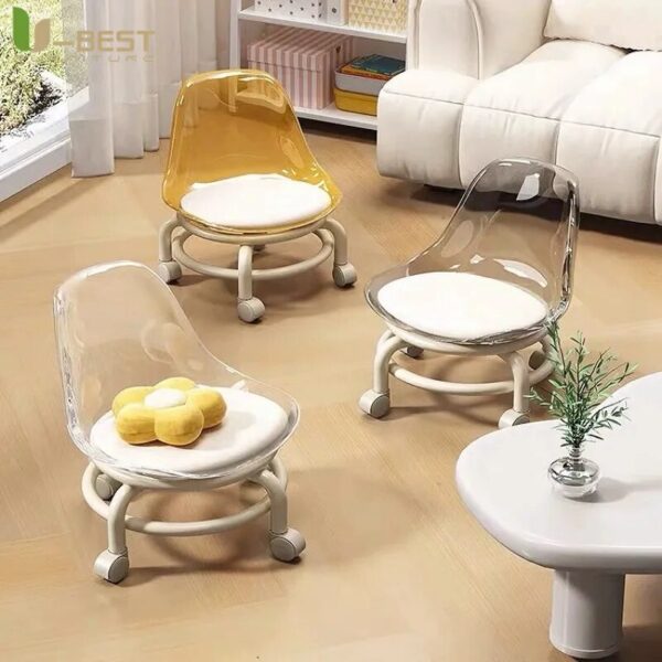 NEW Style Internet Celebrity Living Room Acrylic Chairs Multi-functional Low Stool Home Life Work Aid Chair Lazy Chair Furniture