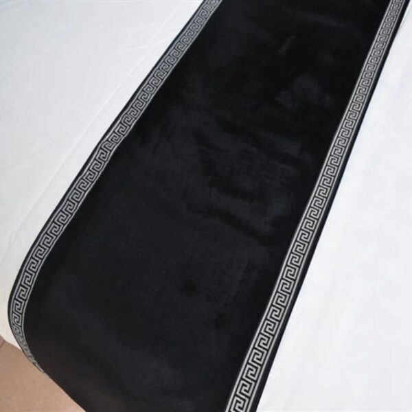 New Chinese Style High-grade Pure Color Bed Spread Simple Bed Runner European Velvet Bed Flag Decoration for Bed Room Home Hotel - Image 5