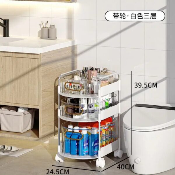 New Luxury Gold Bathroom Shelf Countertop Organizer Cosmetic Storage Box With Lipstick Holder Makeup Brush Rack - Image 4