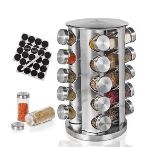 New Wholesale Kitchen Stainless Steel Storage Spice Rack Holder Organizer Metal Rotating Spice Rack